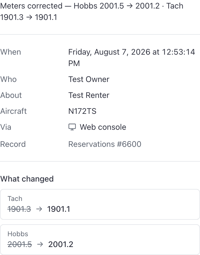 Audit Logs, event detail panel