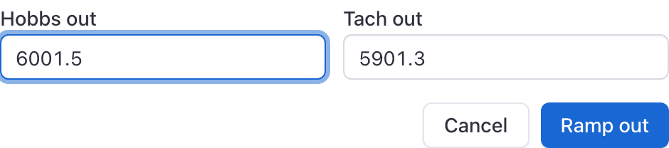 Ramp out modal