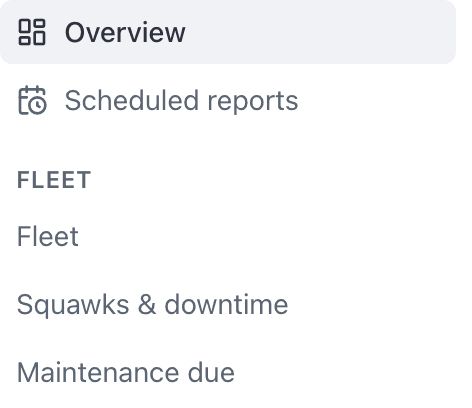 Reports, left rail as a technician